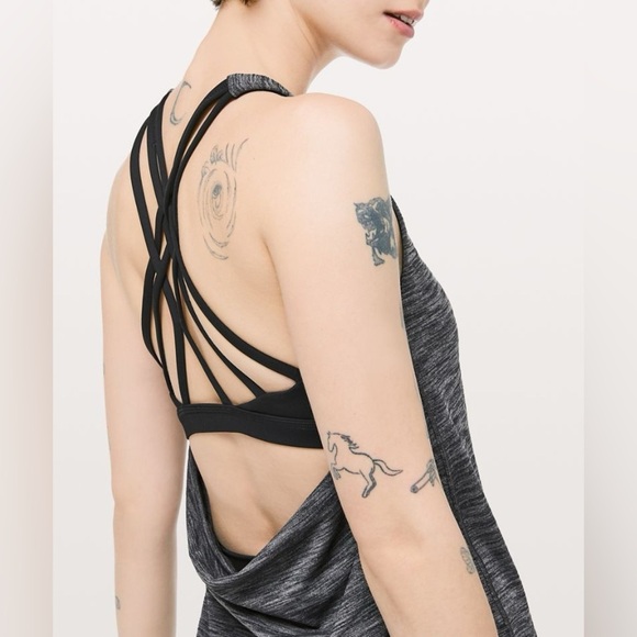 Lululemon Moment To Movement 2-In-1 Tank In Heathered Black / Black Size 4 - Picture 10 of 10